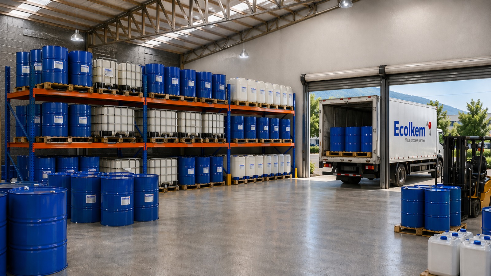 Almac&eacute;n y flota de distribuci&oacute;n Ecolkem